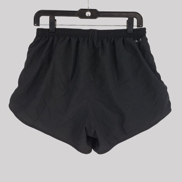Nike Dri-Fit Womens Black Running Shorts Elastic Waistband Size L - Picture 2 of 8